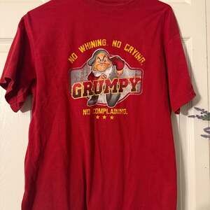 Disney Store Grumpy Red T-Shirt- Mens Medium